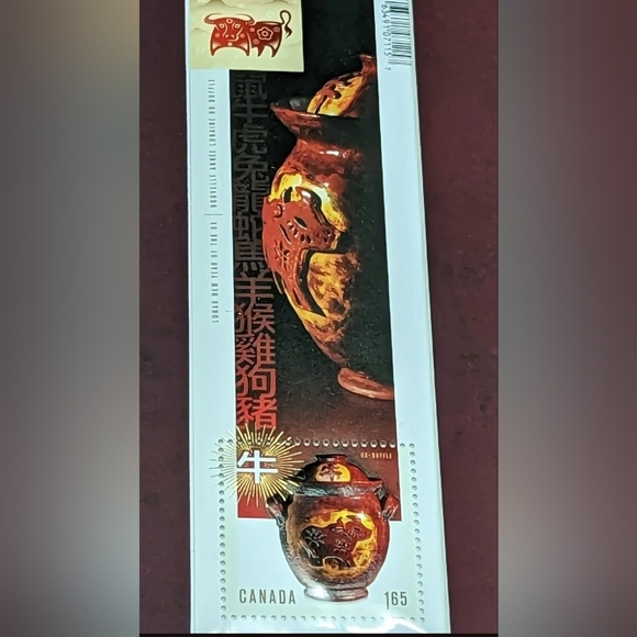 2009 Canada $15 Year of The Ox Sterling Silver Coin and Stamp Set - Picture 6 of 8